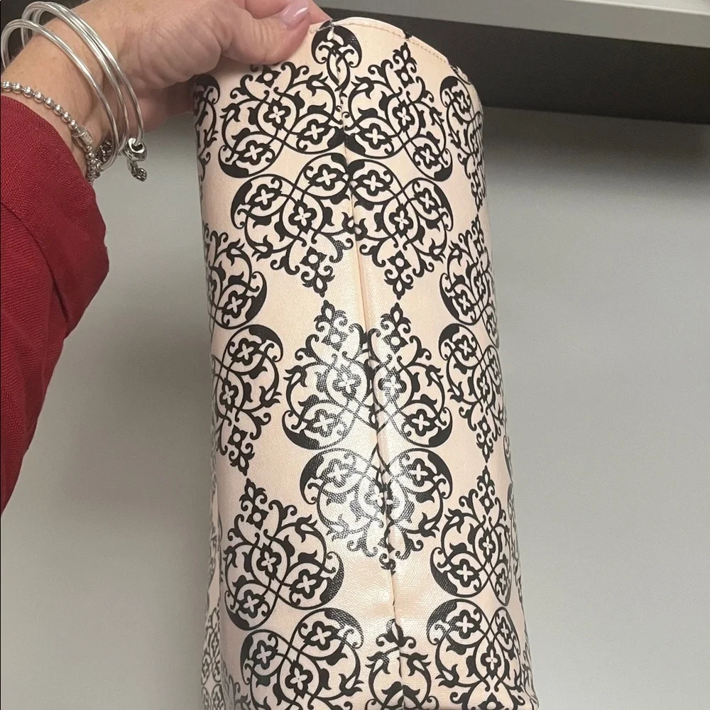 Brighton Cream and Burgundy Patterned Large Tote